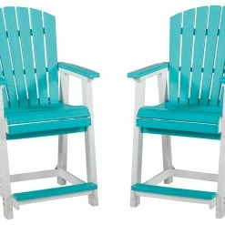 Ashley Furniture Eisely - Turquoise / White - Barstool (2/cn)