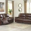 Signature Design By Ashley® Catanzaro - Mahogany - 2 Pc. - Power Sofa, Loveseat