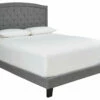 Hot Sale 💯 Ashley Furniture Adelloni - Square Tufted - Upholstered Panel Bed Beds 👏 1 Ashley Furniture Adelloni - Square Tufted - Upholstered Panel Bed Beds