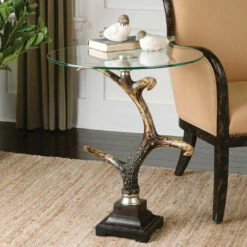 Uttermost Stag Horn Side Table