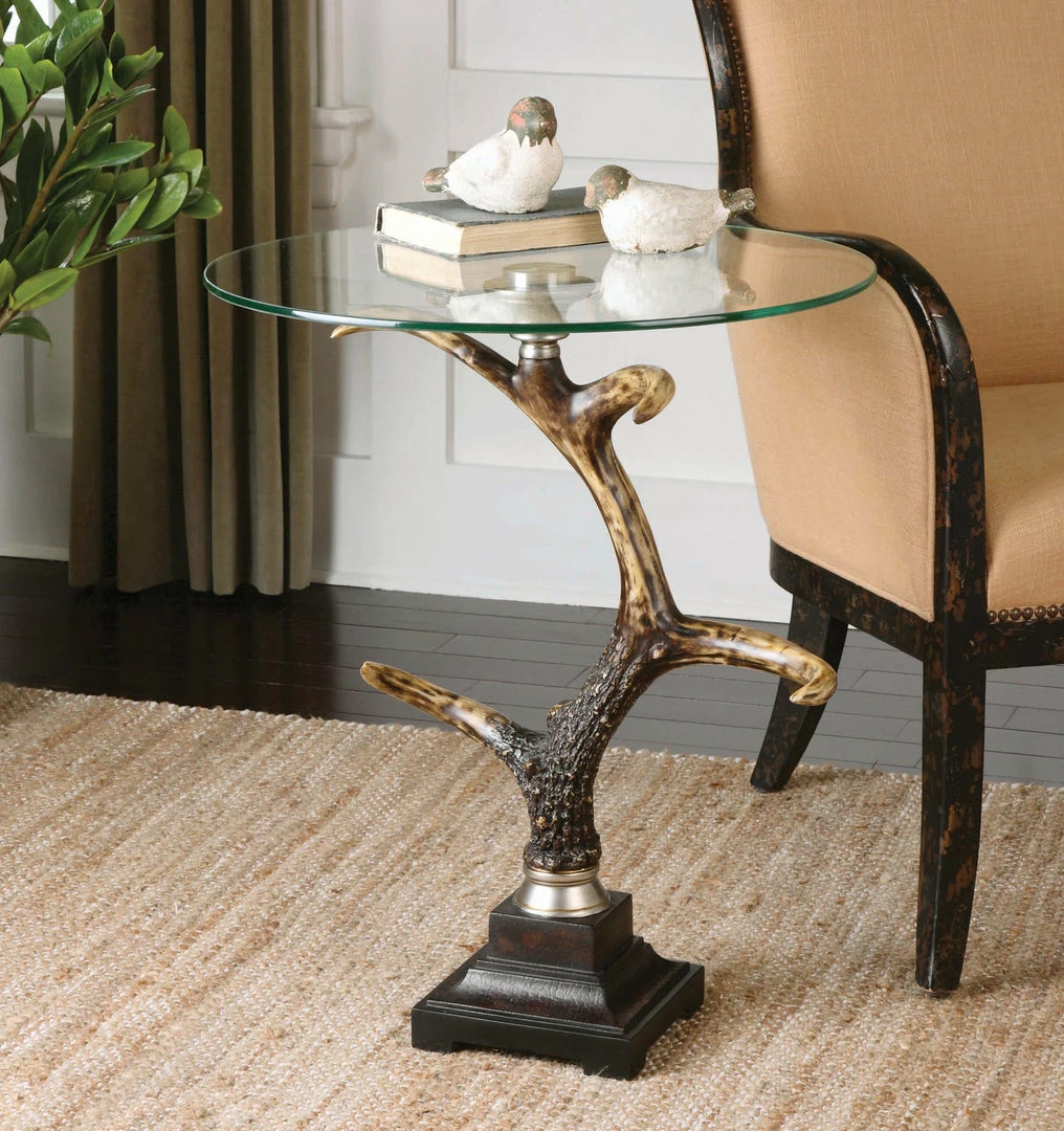 Wholesale ✔️ Uttermost Stag Horn Side Table 🥰 4 Uttermost Stag Horn Side Table