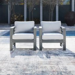 Signature Design By Ashley® Outdoor Sets Amora - Charcoal Gray - 6 Pc. - Lounge Set
