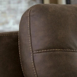 Signature Design By Ashley® Maderla - Walnut - Chair, Ottoman