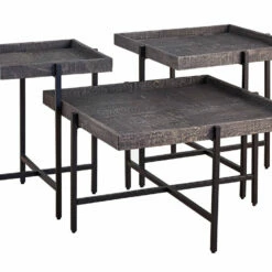Promo 🔔 Ashley Furniture Piperlyn - Dark Brown/black - Occasional Table Set (3/cn) Tables ❤️ 10 Ashley Furniture Piperlyn - Dark Brown/black - Occasional Table Set (3/cn) Tables