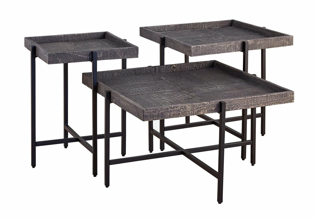 Promo 🔔 Ashley Furniture Piperlyn - Dark Brown/black - Occasional Table Set (3/cn) Tables ❤️ 4 Ashley Furniture Piperlyn - Dark Brown/black - Occasional Table Set (3/cn) Tables