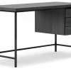 Ashley Furniture Yarlow - Black - Home Office Desk - 3-drawers Desks