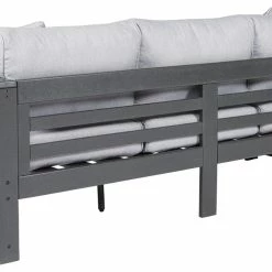 Promo 🥰 Signature Design By Ashley® Amora - Charcoal Gray - Sofa With Cushion 👍 10 Signature Design By Ashley® Amora - Charcoal Gray - Sofa With Cushion