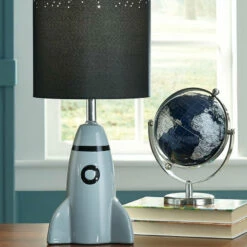 Ashley Furniture Cale - Gray/black - Ceramic Table Lamp (1/cn)