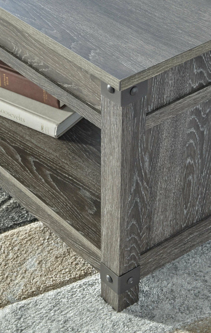 New 🌟 Ashley Furniture Freedan - Grayish Brown - Rect Lift Top Cocktail Table Tables 💯 8 Ashley Furniture Freedan - Grayish Brown - Rect Lift Top Cocktail Table Tables