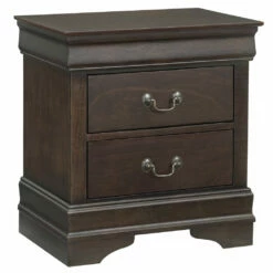 Ashley Furniture Leewarden - Dark Brown - Two Drawer Night Stand