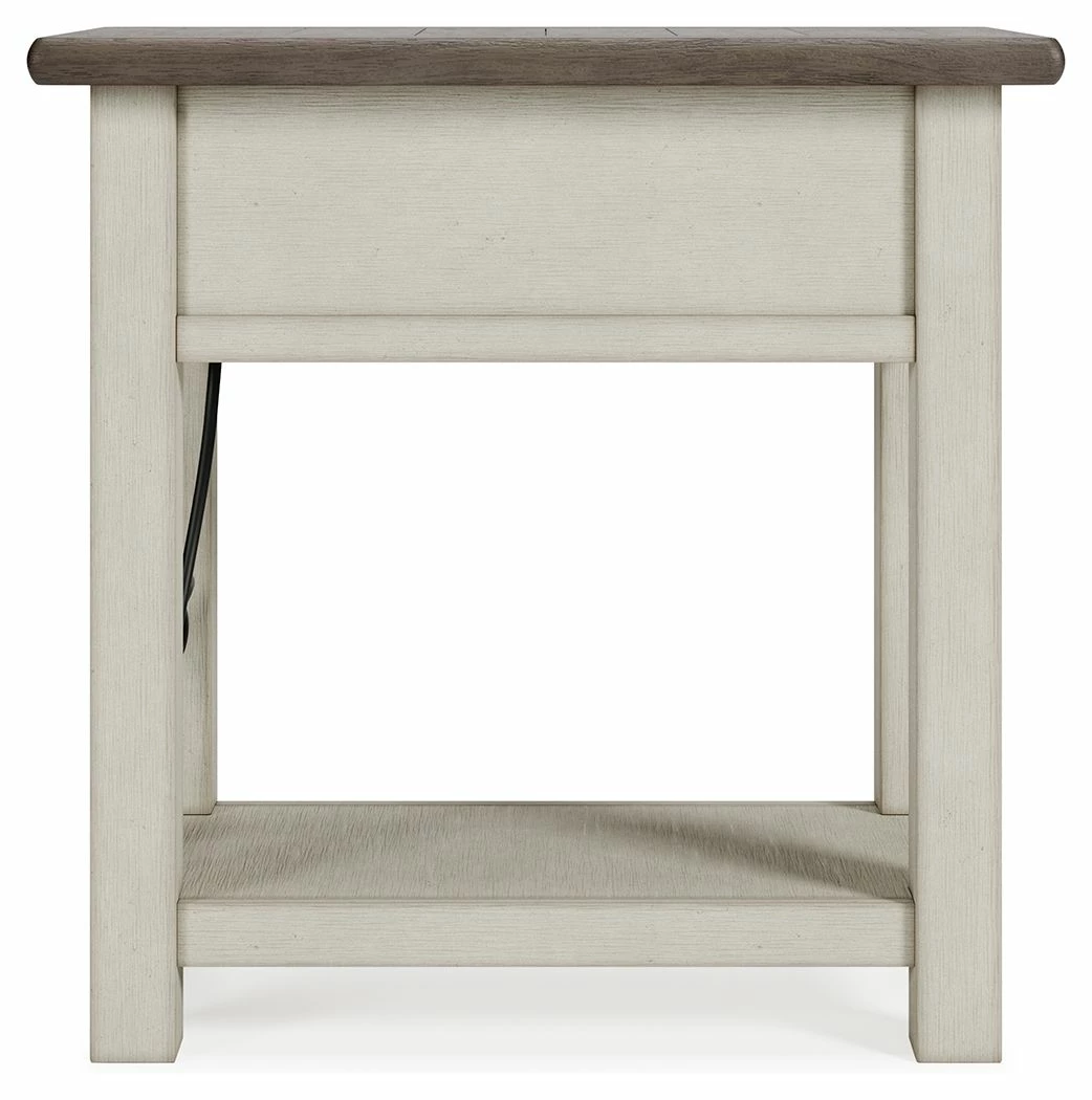 Discount 🥰 Ashley Furniture Bolanburg - White / Brown / Beige - Chair Side End Table 🤩 7 Ashley Furniture Bolanburg - White / Brown / Beige - Chair Side End Table
