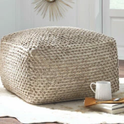 Ashley Furniture Accessories Hedy - Natural/beige - Pouf