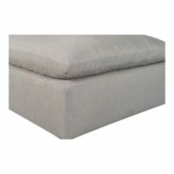 Moe's Home Collection Ottomans Terra Condo Ottoman Livesmart Fabric Light Grey