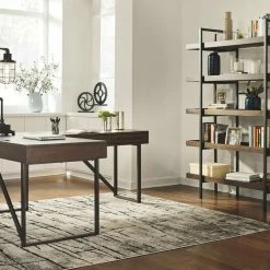 Signature Design By Ashley® Starmore - Brown - 3 Pc. - L Shaped Desk, Bookcase Home Office Sets