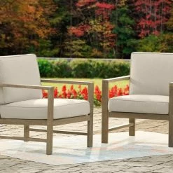 Signature Design By Ashley® Fynnegan - Light Brown - Lounge Chair W/cushion (2/cn) Chairs
