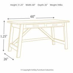 Best Pirce ⌛ Ashley Furniture Baldridge - Rustic Brown - Home Office Large Leg Desk Desks 😀 22 Ashley Furniture Baldridge - Rustic Brown - Home Office Large Leg Desk Desks