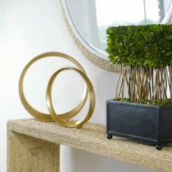 Table Decor Uttermost Jimena Gold Ring Sculptures Set/2