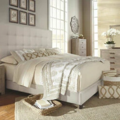 Ashley Furniture Dolante - Button Tufted - Upholstered Bed Beds