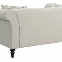 Emerald Home Hutton II Tufted Loveseat, Ivory