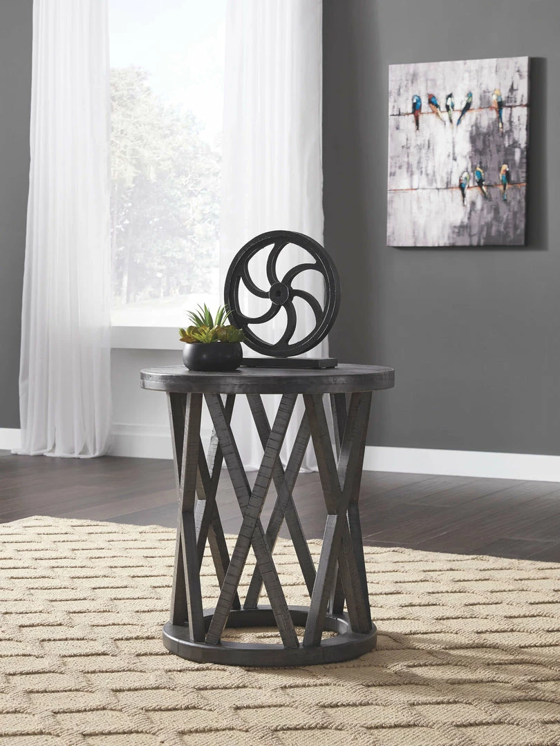 Deals ๐ฅฐ Ashley Furniture Sharzane - Grayish Brown - Round End Table ๐ 5 Ashley Furniture Sharzane - Grayish Brown - Round End Table