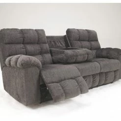 Ashley Furniture Acieona - Slate - Rec Sofa W/drop Down Table