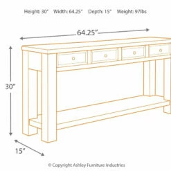Ashley Furniture Gavelston - Black - Sofa Table