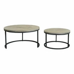Moe's Home Collection Drey Round Nesting Coffee Tables Set Of 2
