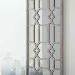 New 😉 Ashley Furniture Accessories Leora - Antique Gray - Accent Mirror 🧨 8 Ashley Furniture Accessories Leora - Antique Gray - Accent Mirror