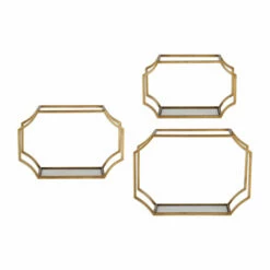 Accessories Uttermost Lindee Gold Wall Shelves S/3