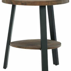 Ashley Furniture Chanzen - Brown/black - Round End Table Tables
