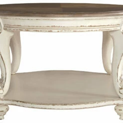 Ashley Furniture Tables Realyn - White/brown - Oval Cocktail Table