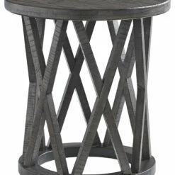 Ashley Furniture Sharzane - Grayish Brown - Round End Table