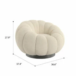 Wholesale 🧨 Emerald Home Lily Pumpkin Swivel Accent Chair Beige Chairs 👍 11 Emerald Home Lily Pumpkin Swivel Accent Chair Beige Chairs