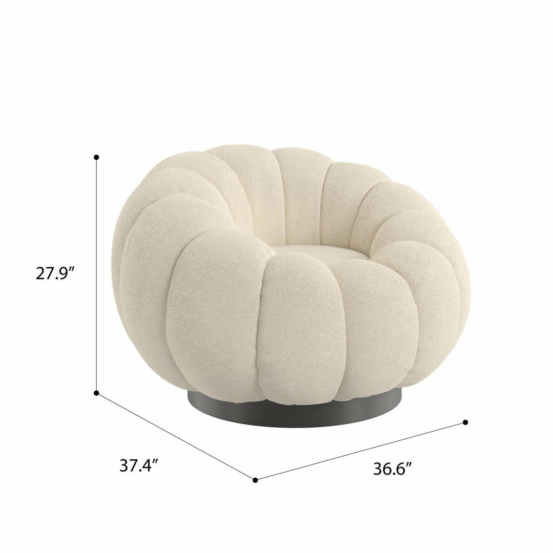 Wholesale 🧨 Emerald Home Lily Pumpkin Swivel Accent Chair Beige Chairs 👍 5 Emerald Home Lily Pumpkin Swivel Accent Chair Beige Chairs