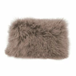 Moe's Home Collection Lamb Fur Pillow Rect. Grey