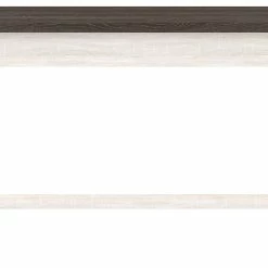 Ashley Furniture Dorrinson - White / Black / Gray - Home Office Desk - 2-drawer Desks