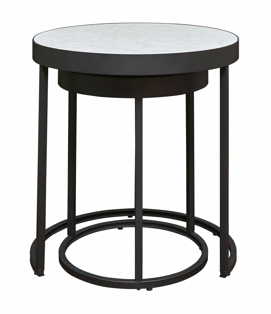 Best Pirce ✔️ Signature Design By Ashley® Windron - Black/white - Nesting End Tables (2/cn) ✨ 4 Signature Design By Ashley® Windron - Black/white - Nesting End Tables (2/cn)
