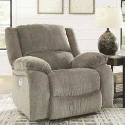 Ashley Furniture Draycoll - Pewter - Power Rocker Recliner