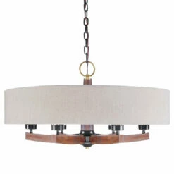 Accessories Uttermost Woodall 6 Light Drum Chandelier