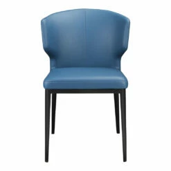 Moe's Home Collection Chairs Delaney Side Chair Steel Blue-m2