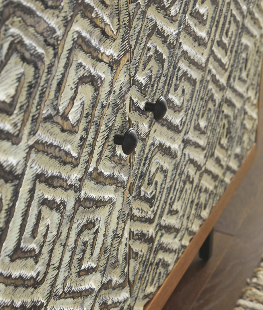 Best Pirce 🧨 Ashley Furniture Cabinets Kerrings - Brown/black/white - Accent Cabinet 💯 9 Ashley Furniture Cabinets Kerrings - Brown/black/white - Accent Cabinet