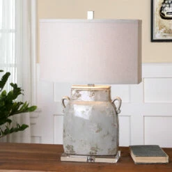 Uttermost Melizzano Ivory-Gray Table Lamp