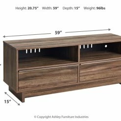 Ashley Furniture TV Stands Shallifer - Brown - Medium Tv Stand