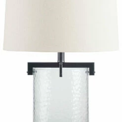 Ashley Furniture Fentonley - Clear/antique Black - Glass Table Lamp (1/cn)