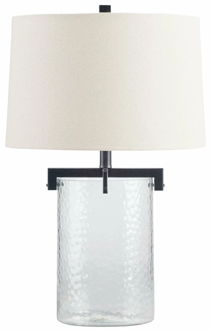 Outlet 🧨 Ashley Furniture Fentonley - Clear/antique Black - Glass Table Lamp (1/cn) ✨ 3 Ashley Furniture Fentonley - Clear/antique Black - Glass Table Lamp (1/cn)