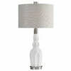 Uttermost Cabret Gloss White Ceramic Table Lamp Accessories