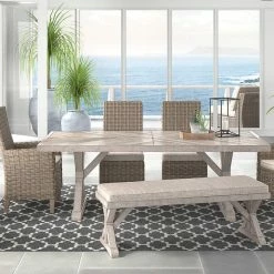 Signature Design By Ashley® Beachcroft - Beige - Dining Set With Bench, Chairs