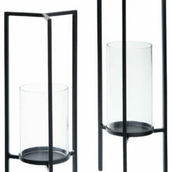 Ashley Furniture Table Decor Ginette - Black - Candle Holder Set (2/cn)