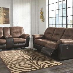 Signature Design By Ashley® Follett - Coffee - 2 Pc. - Reclining Sofa, Loveseat