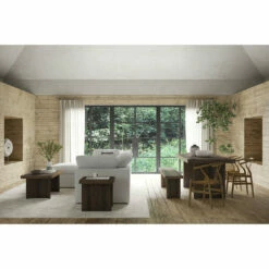 Moe's Home Collection Terra Condo Ottoman Livesmart Fabric Cream